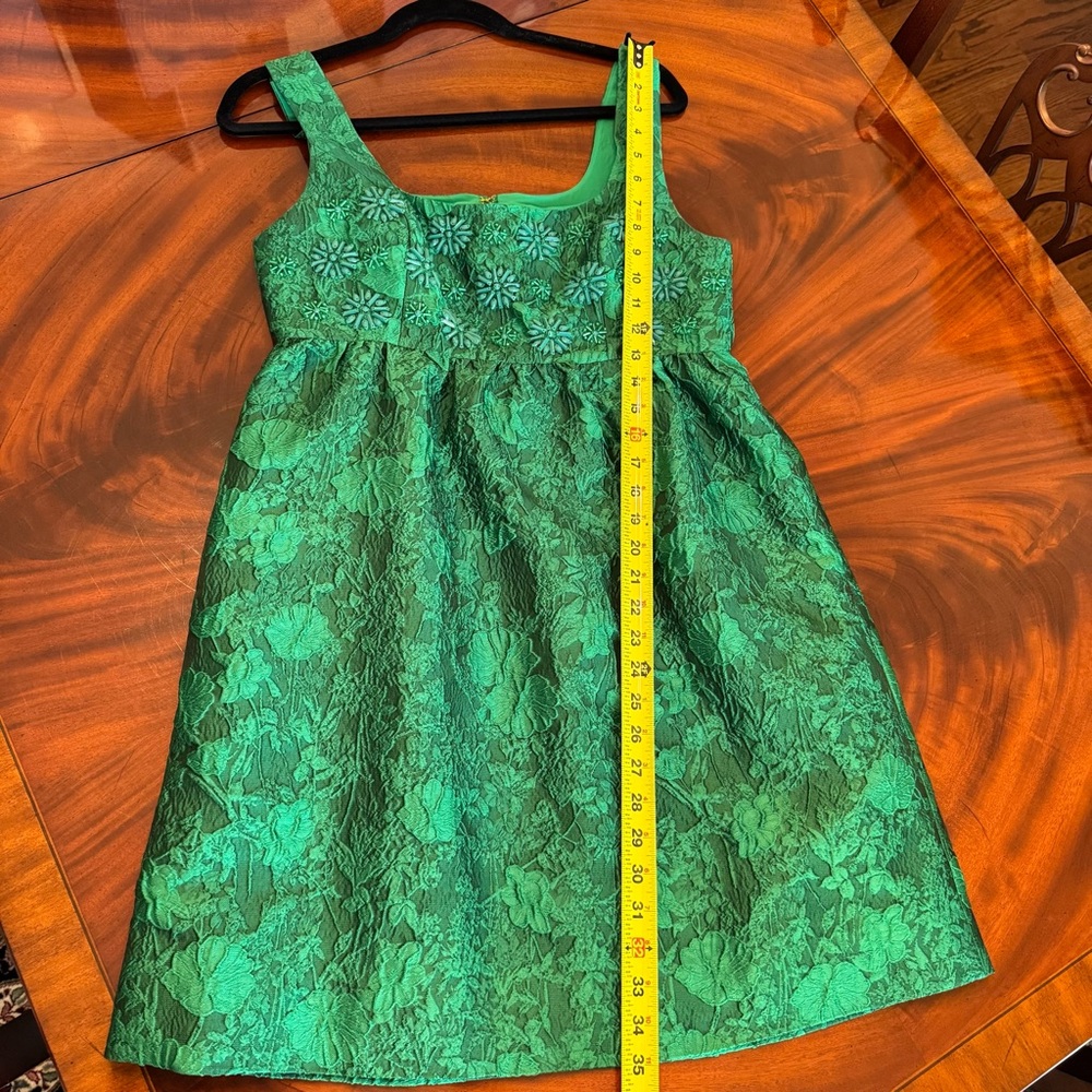 Lilly Pulitzer Bellami Embellished Jacquard Dress Leaf An Impression Size 6 - Picture 11 of 15